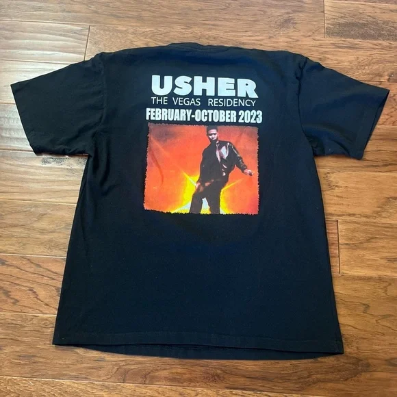 Usher 2023 Official Las Vegas Residency Show T-Shirt. - Picture 3 of 5